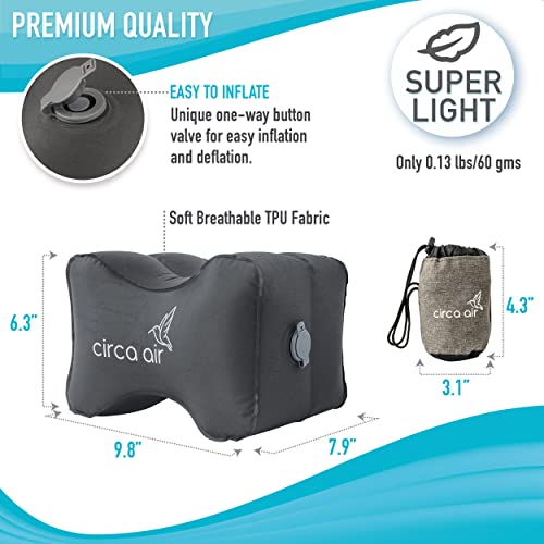 Inflatable Knee Pillow for Side Sleepers - Travel & Pain Relief