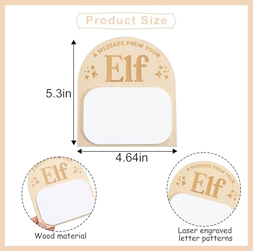 A Message From Your Elf Wooden Sign - Christmas Dry Erase Board