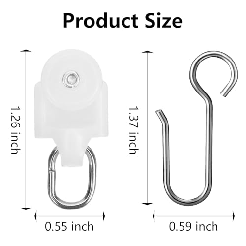 Heavy-Duty Ceiling or Wall Mounted Curtain Track System with Silent Pulleys