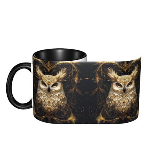 FyLybois Owl Coffee Mug 11oz Ceramic Cup with Handle – Funny Gift for Women