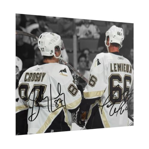 Autographed Sports Memorabilia Photo - Mario Lemieux & Sidney Crosby Wall Art