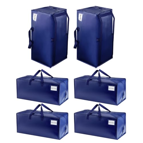 Extra Large Heavy Duty Moving Bags with Backpack Straps and Zippers