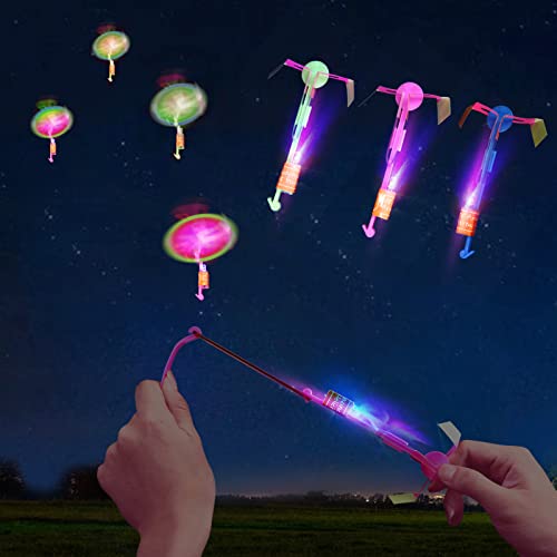 50-Piece LED Slingshot Flying Helicopter Toy Set for Kids Party Favors