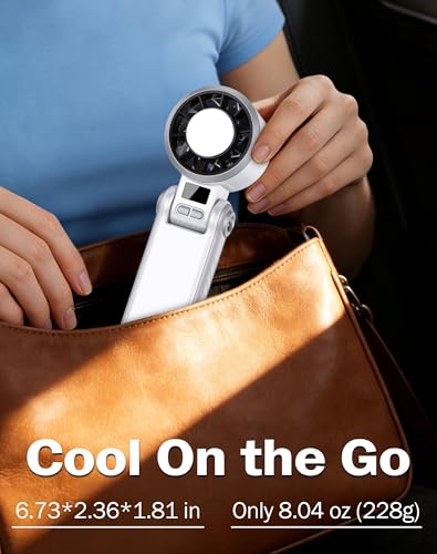 Portable Handheld Fan with Semiconductor Ice Cooling and 4000mAh Battery