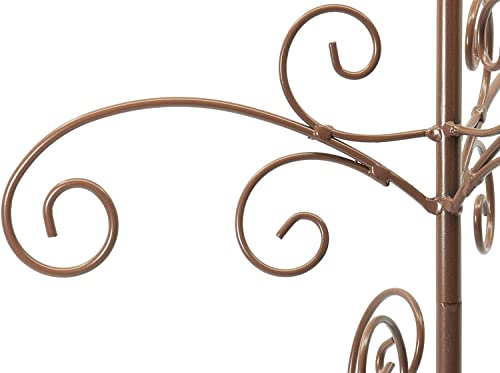 Red Co. Copper 22” Metal 4-Tier Ornament Display Tree Stand – Holiday Decor Holder