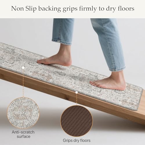 2-Piece Anti-Fatigue Kitchen Mat Set, Cushioned Memory Foam Standing Rugs