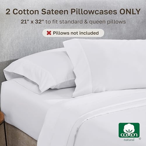California Design Den 100% Cotton Pillowcases 2-Pack, 400 Thread Count