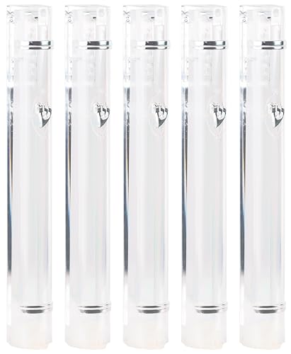 5-Pack Plastic Mezuzah Case - 15cm Semiround Waterproof Holder with Adhesive