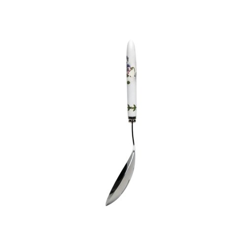 Portmeirion Botanic Garden 10" Slotted Spoon, Pansy Motif - Porcelain Handle & Stainless Steel, Chip-Resistant Glaze - Ideal for Home Gatherings & Intimate Dining, Must-Have Kitchen Tools