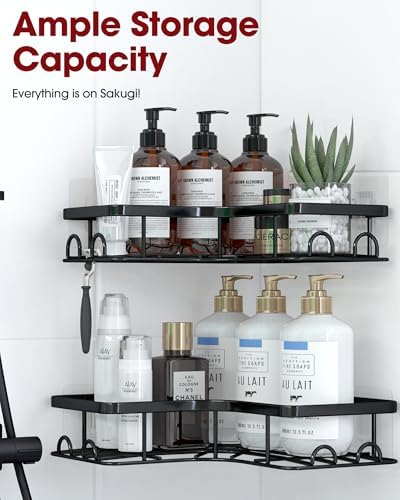 Corner Shower Caddy 2-Pack Rustproof Stainless Steel Shelves