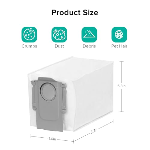 Roborock Disposable Dust Bags 6-Pack for Qrevo and Saros Series