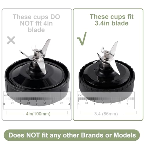 16oz Blender Cups with 6-Fin Extractor Blade and Sip & Seal Lids