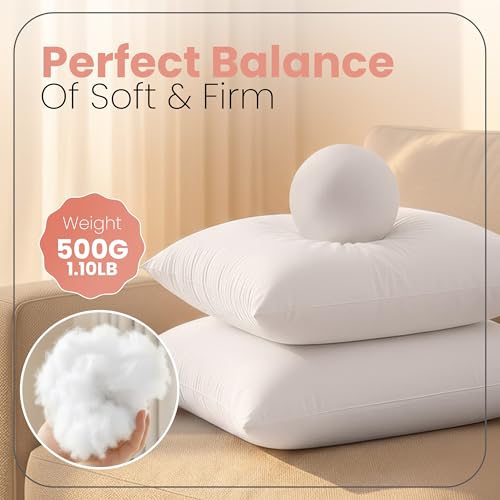 Utopia Bedding 18x18 Throw Pillow Inserts, 2 Pack Fluffy Couch Cushions