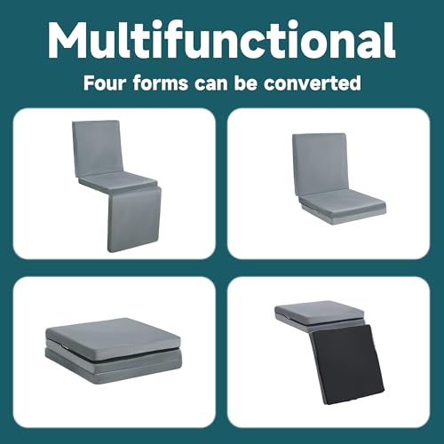 3-in-1 Recliner Seat Cushion with Lumbar Support & Adjustable Footrest - Non-Slip Foam for Comfort