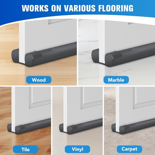Under Door Draft Stopper - 36 Inch Adjustable Door Sweep Weather Stripping