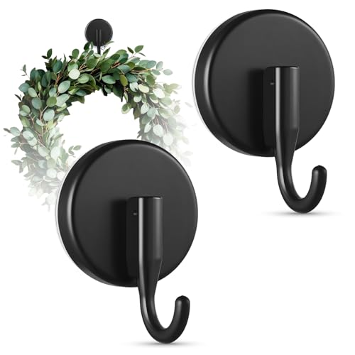 OUTXE Suction Cup Wreath Hanger Heavy Duty Glass Door Hook 2-Pack