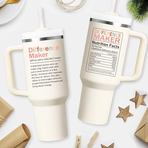 Grifarny Difference Maker Tumbler 40 oz - Beige Gift Set for Women