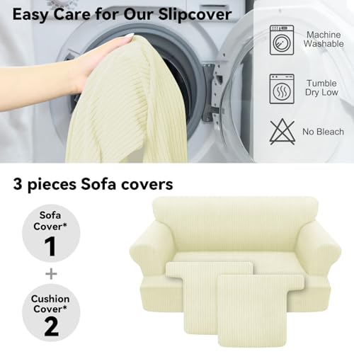 Waterproof Loveseat Cover Set - Stylish Slipcovers for 2-Seater Sofa