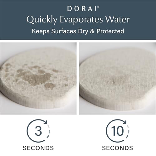 Dorai Home Sandstone Diatomaceous Earth Water-Absorbing Coasters Set of 4
