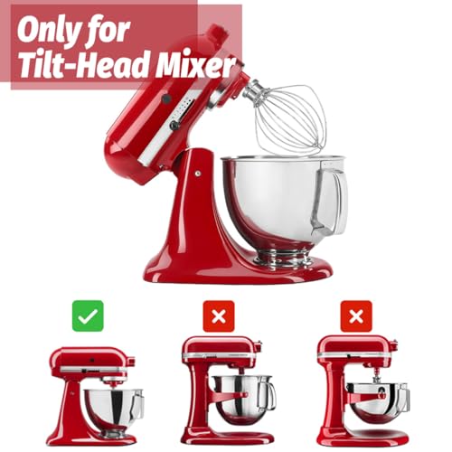 6-Wire Stainless Steel Whisk Attachment for 4.5 and 5 Quart Tilt-Head Mixers