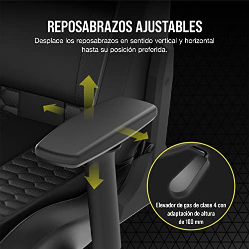 Relaxed Gaming Chair with Lumbar Support and Memory Foam Neck Pillow - Black