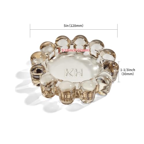 Chic Bubble Glass Candle Dish – Modern Decorative Tray for Tealights
