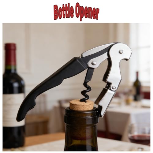 Bayyeskey 3-Pack Waiter's Corkscrew Wine Bottle Opener Set Stainless Steel