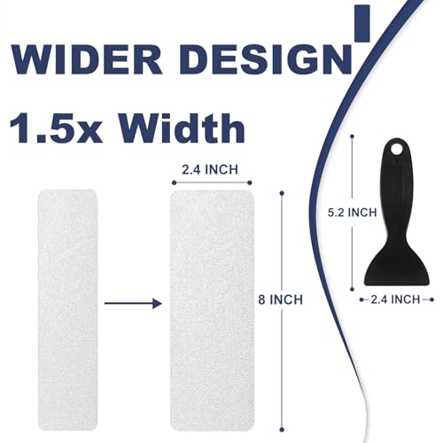 14-Piece XXL Anti-Slip Shower Strips, Clear Non-Slip Bathtub Stickers