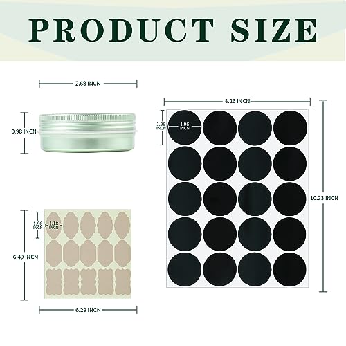 48 Pack 2 oz Aluminum Tins with Lids for Salves and Crafts