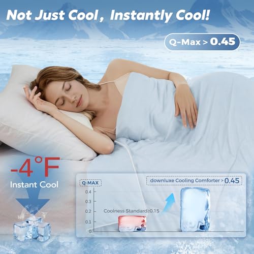 Cooling Comforter Queen Size - Lightweight Arc-Chill Blanket for Hot Sleepers