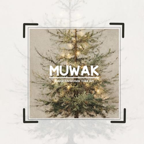 MUWAK Lighted Christmas Tree Wall Decor 16x12in Framed Canvas Christmas Wall Art
