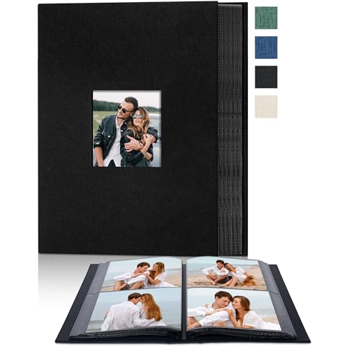 4x6 Photo Album with Linen Cover - 200 Pocket Slip-in Organizer