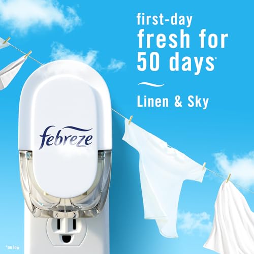 Scented Oil Plug-In Air Freshener Refills - Linen & Sky (4 Pack)