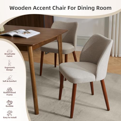 Modern Upholstered Dining Chairs Set of 4 - Ergonomic Support