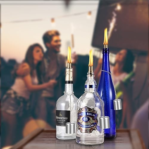 Wine Bottle Torch Wicks Kit - 3 Pack DIY Outdoor Lighting