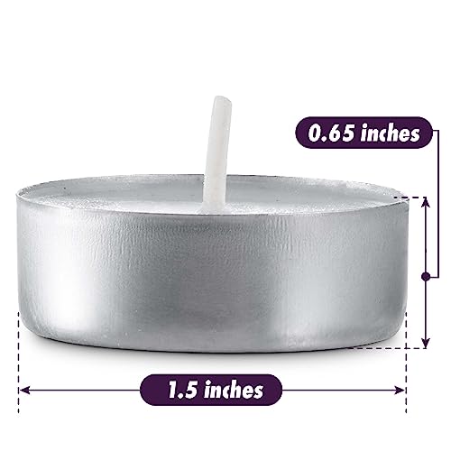 MontoPack 1000 Pack Unscented Tea Light Candles – 4 Hour, Smokeless, Dripless Mini Tealights