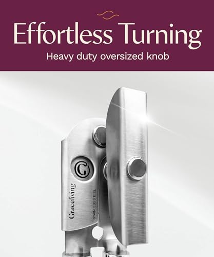 Heavy Duty Manual Can Opener with Magnetic Lid Lifter & Bottle Opener