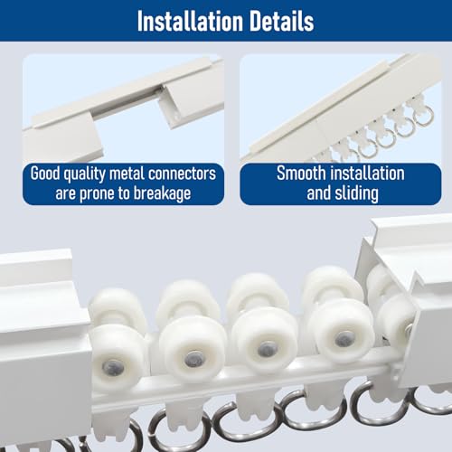 9ft Aluminum Curtain Track System for Ceiling or Wall Mount