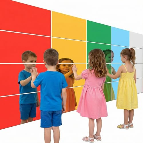20-Pack Acrylic Sensory Wall Mirrors, Curved Reflective Bubble Panels