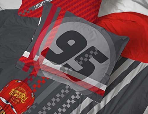 Disney Pixar Cars Twin Comforter Set - 5 Piece Kids Bedding, Gray - Variation of THIS listing: 5 Piece Twin / Gray - Cars