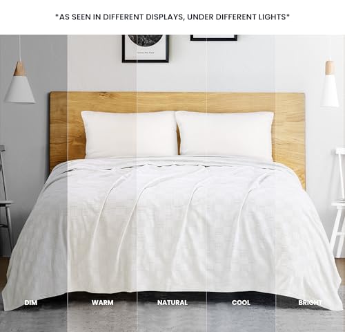 Utopia Bedding 100% Cotton Thermal Queen Blanket - 90x90 Waffle Weave
