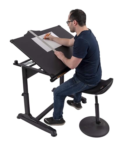Adjustable Height Drafting Table with Tilt Top - 40" x 26" Drawing Desk