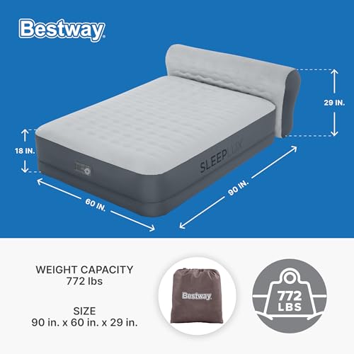 Queen Air Mattress with Built-in Pump & USB Charger - Soft Snugable Top