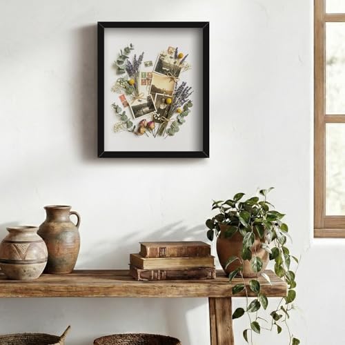 8x10 Shadow Box Display Frame with Linen Backboard and Pushpins