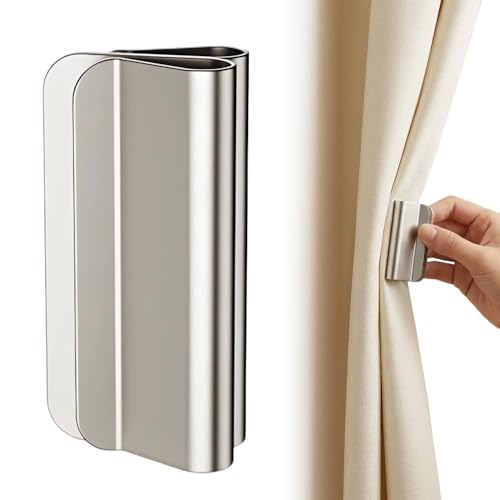 Magnetic Curtain Weights and Clips - 6 Pairs for Light Blocking & Privacy