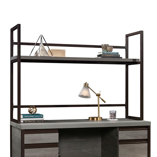 60-Inch Desk Hutch with 2 Open Shelves, Engineered Wood Desktop Organizer