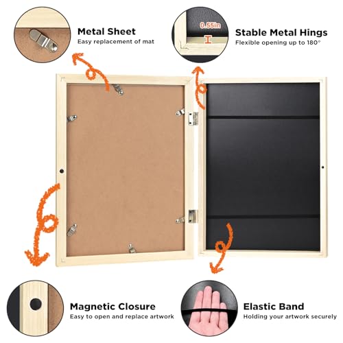 Kids Art Frame 10x12.5 Changeable Magnetic Artwork Display, 2 Pack