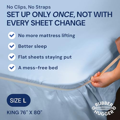 Elastic Fitted Sheet Holder Band for King Bed - Anti-Slip Sheet Straps