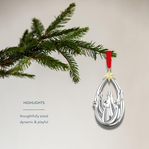 Nambé Wiseman Ornament – Silver & Gold Plate Christmas Decoration, Three Kings Story