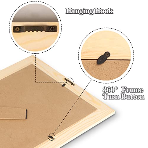 AUUXVA Guitar Pattern 8x10 Wood Picture Frame for Desk or Wall - 4x6/5x7 Compatible